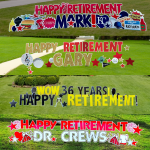 Retirement Yard Card Sign Rental in Louisville Ky