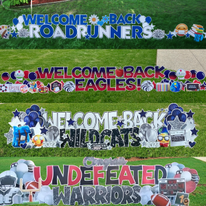 School homecoming, pep rally, gameday yard card / yard sign display